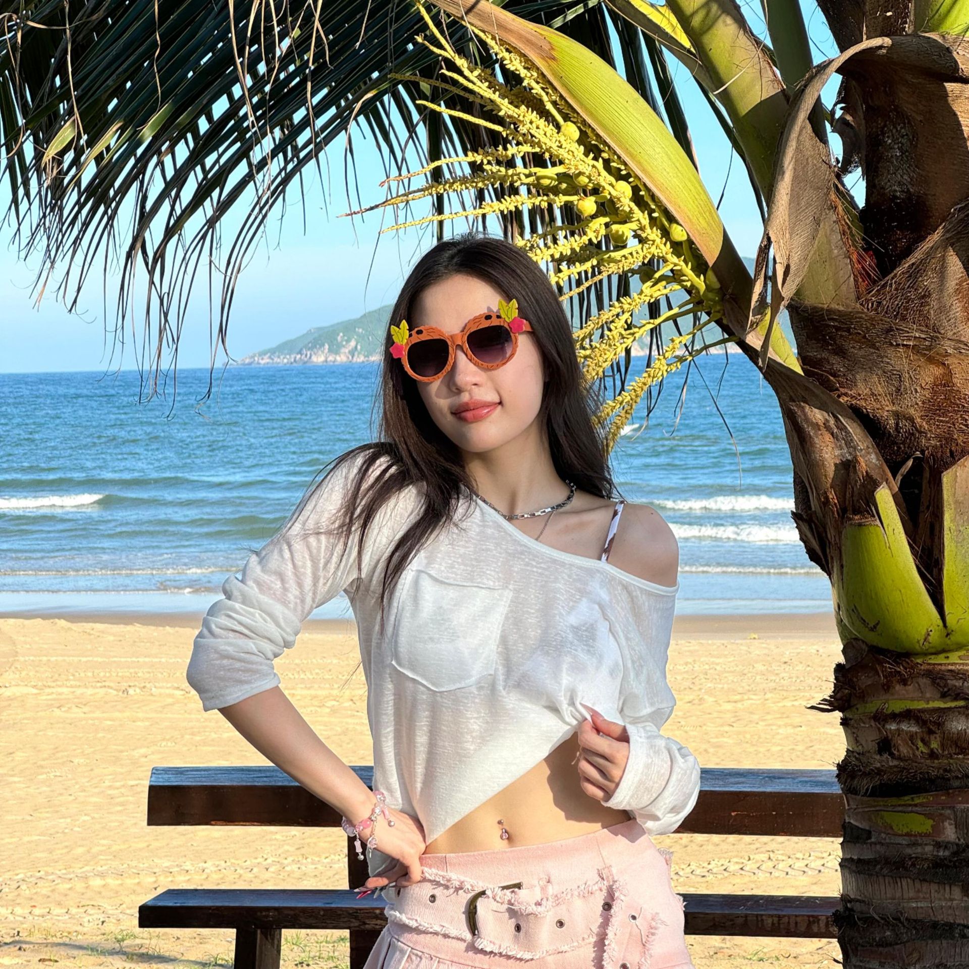 Gafas de Fiesta con Temática Hawaiana, ABS, Divertido, Decorativo, para Fiestas en la Playa y Festivales de Música