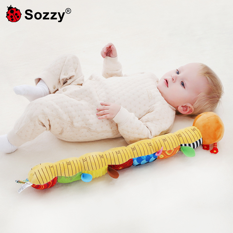 Sozz música Oruga regla de altura bebé sonando papel BB llamada juguete de peluche bebé regla de medición de altura regla de juguete