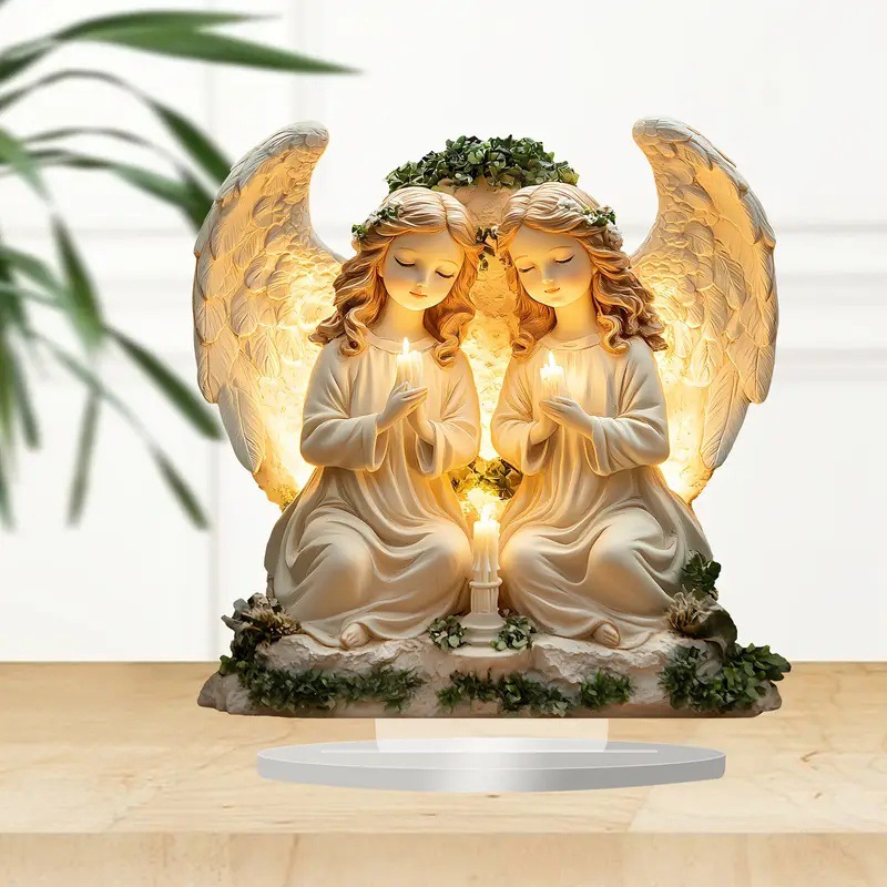 Regalos y recuerdos de Amazon Artesanía Orillas Ángel Decoración de escritorio de oficina acrílico
