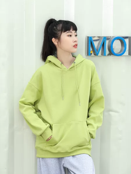 420g Winter New Style Drop Shoulder Loose Silver Fox Fleece Thickened Hooded Sweatshirt with Printed Logo for Events