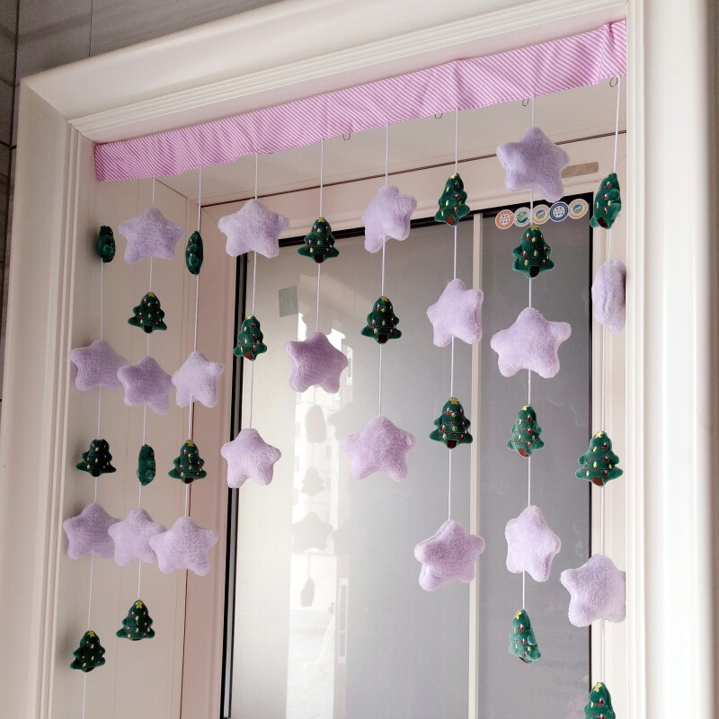 Good Luck Tree Shelter Punch-free Bedroom Velcro Curtain Bathroom Home Door Curtain Partition Curtain Toilet Living Room