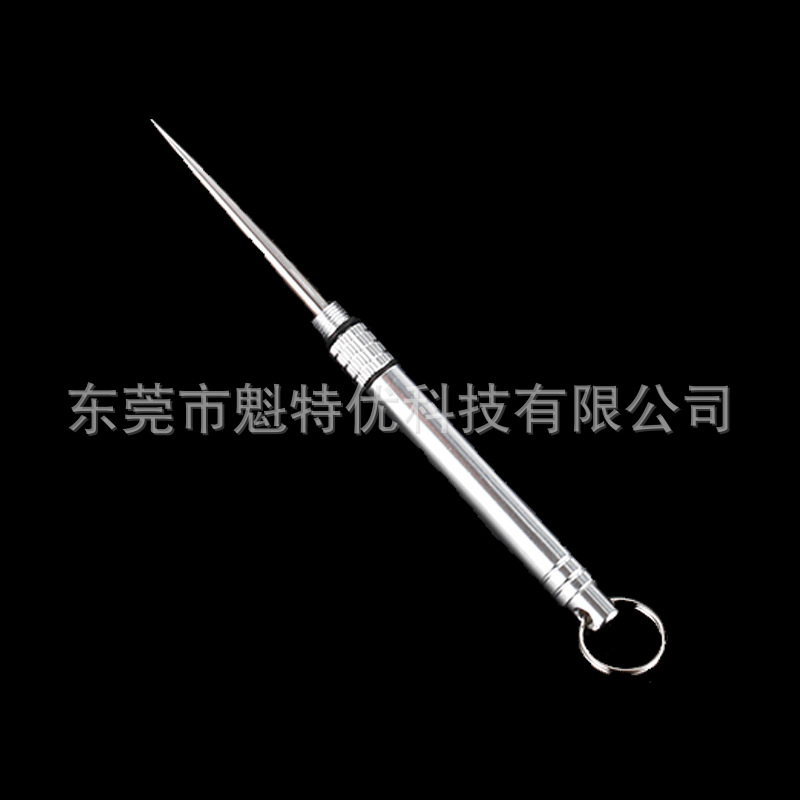 Integrado creativo palillo de dientes portátil fruta recoger Acero inoxidable al aire libre camping herramienta esencial letras