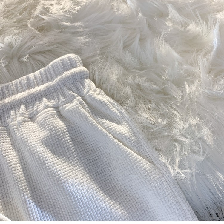 Women's Clothing Waffle summer comfortable casual sports shorts women's summer loose home pajamas outer wear pocket shorts_voghion.com
