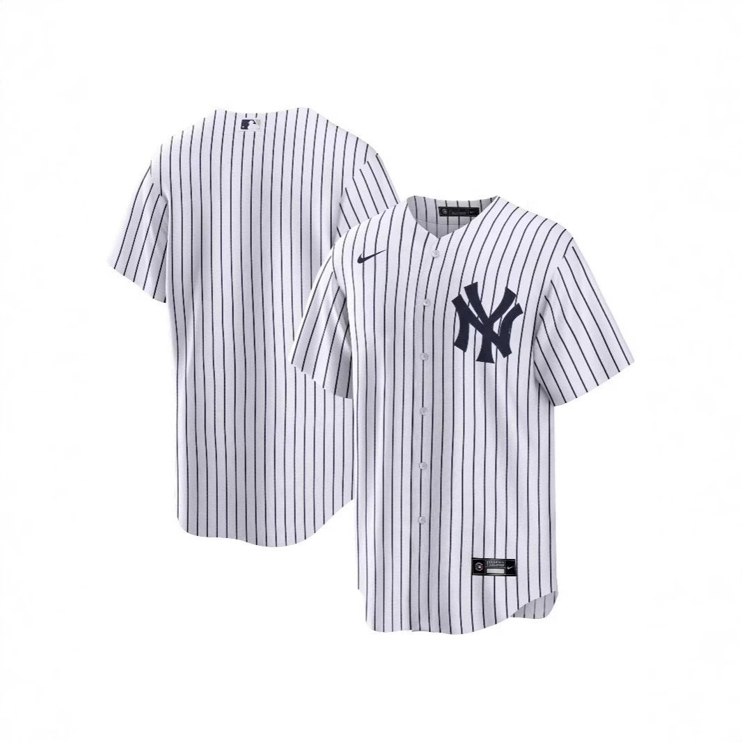 Трансграничная белая тонкая бейсбольная форма MLB Yankees с цифровым принтом, бейсбольная рубашка с короткими рукавами, экспортная 3D-печать Amazon