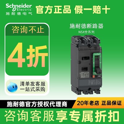 施耐德电气nsx小型塑壳断路器空气开关直流250a/4p微型塑壳断路器