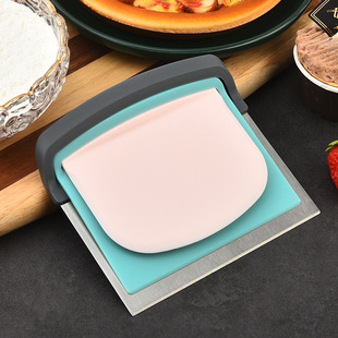 Stainless Steel Flour Cutter Creative Three-In-One Scraper Panel Dough Cutter Cream Rice Roll Scraper Kitchen Baking Tool