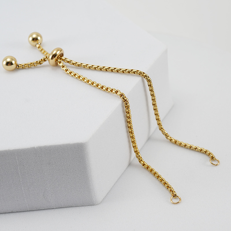 18K Gold Plated Plating Material 304 Stainless Steel Pendant Material Simple Style Geometric 304 Stainless Steel 18K Gold Plated Stainless Steel Bracelets In Bulk