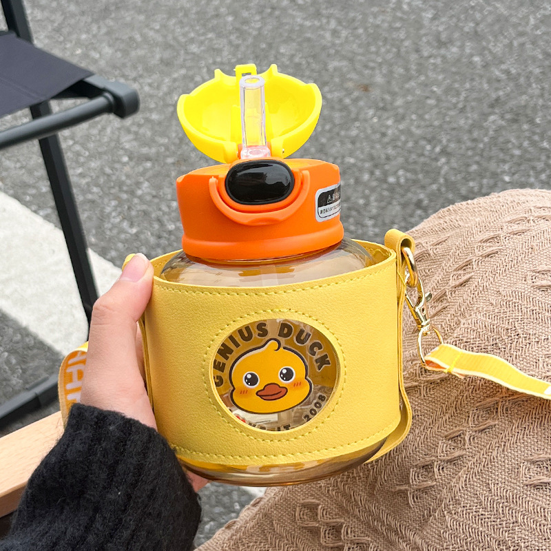 兒童水杯女學生韓版塑料吸管杯幼兒園寶寶防摔便攜可愛ins水杯