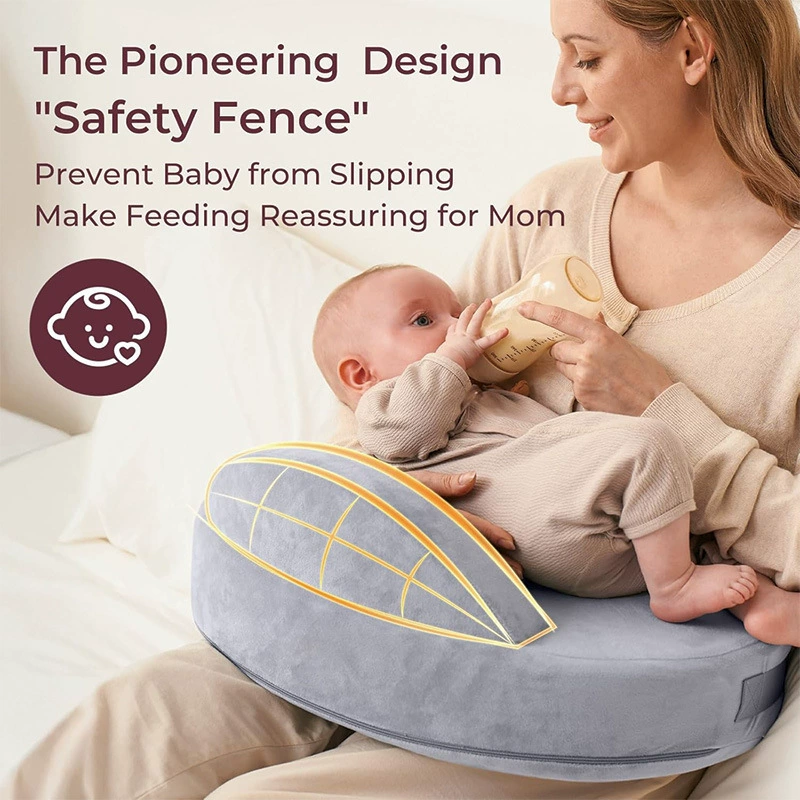 Children's universal pillow for breastfeeding, removable breast pads
