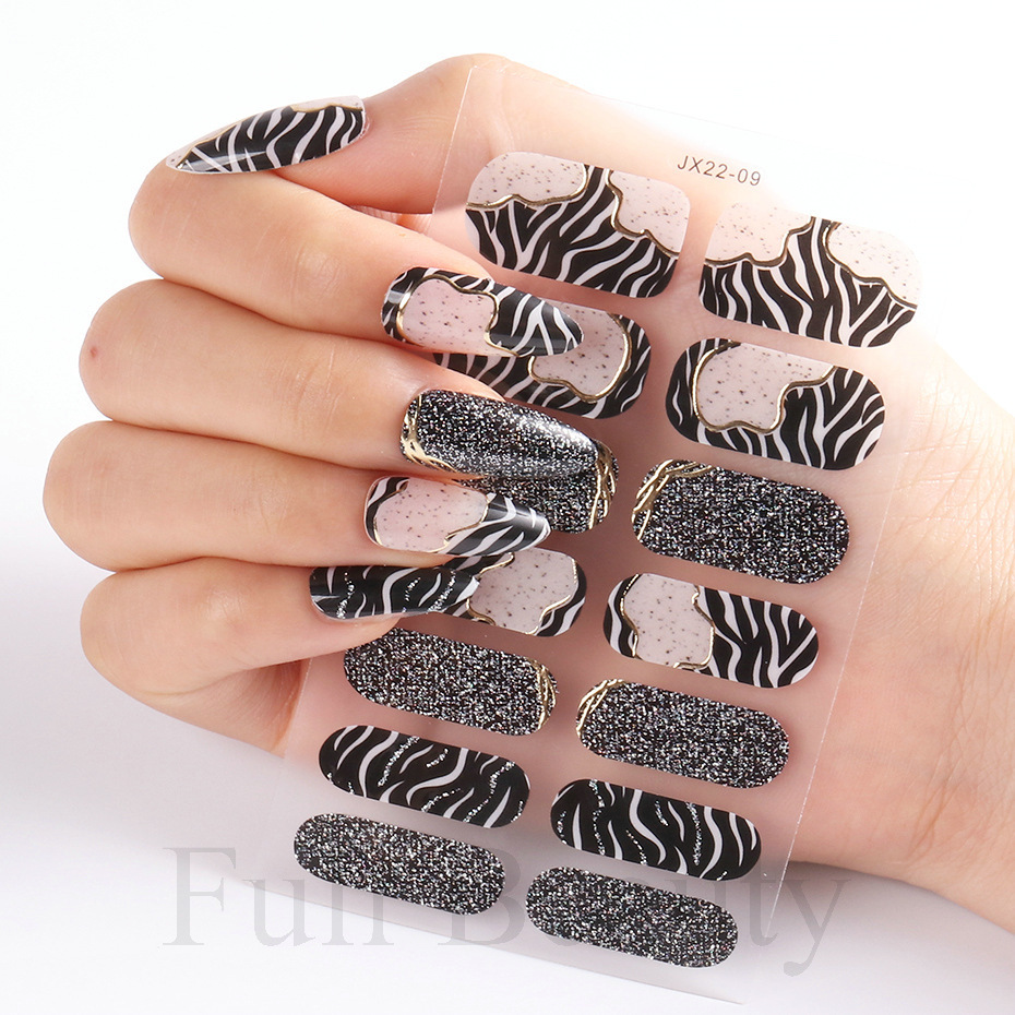 Klassisch Farbblock Pvc Nagelaufkleber 1 Satz display picture 4