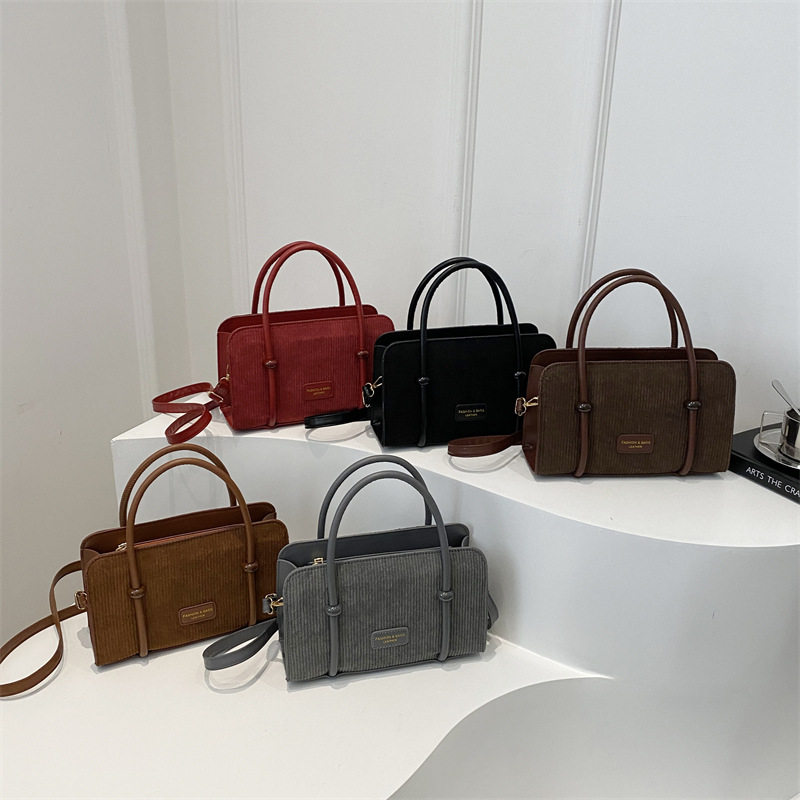 Bolso de mano de moda de invierno de mujeres 2024 nuevo estilo coreano de moda simple bolso de hombro