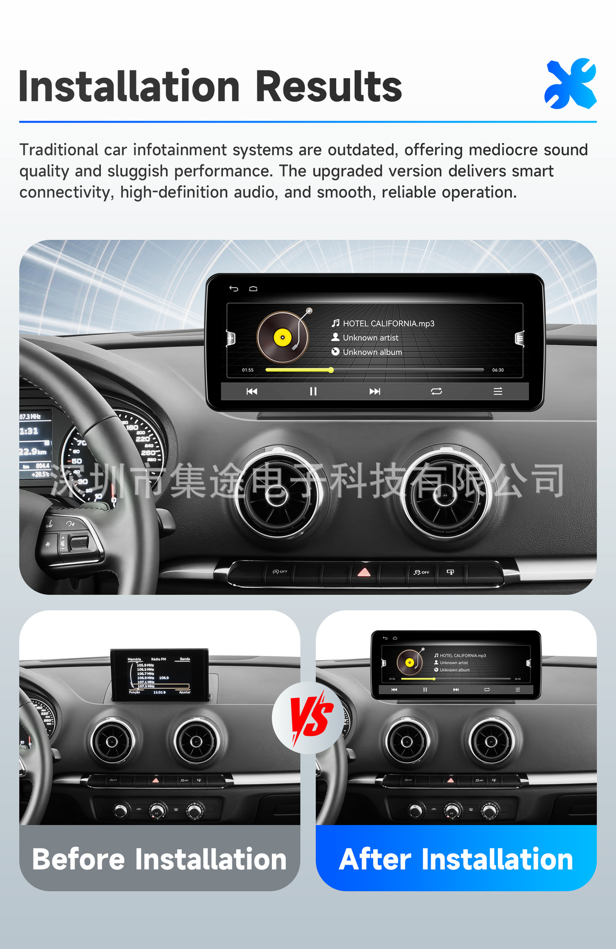 Suitable for Audi A3 2012-2020 12.3inch Car GPS Navigation System Wireless CarPlay Central Control Unit