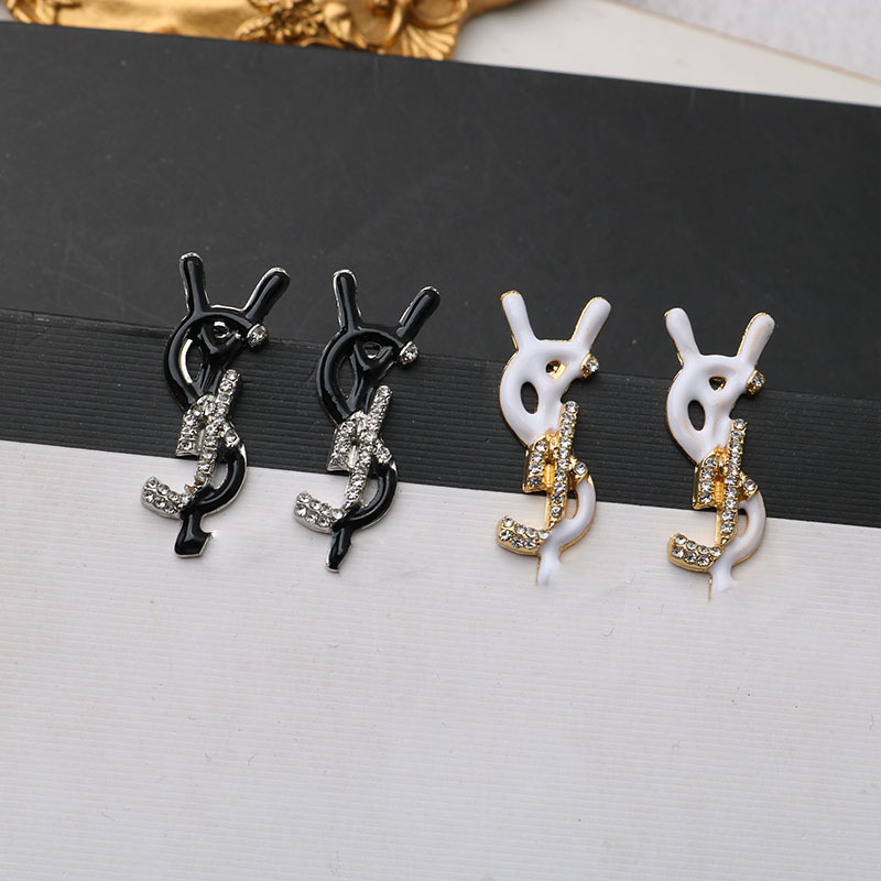 跨境杨家麻花设计潮流个性耳环新款Y字母轻奢气质网红时尚耳饰品