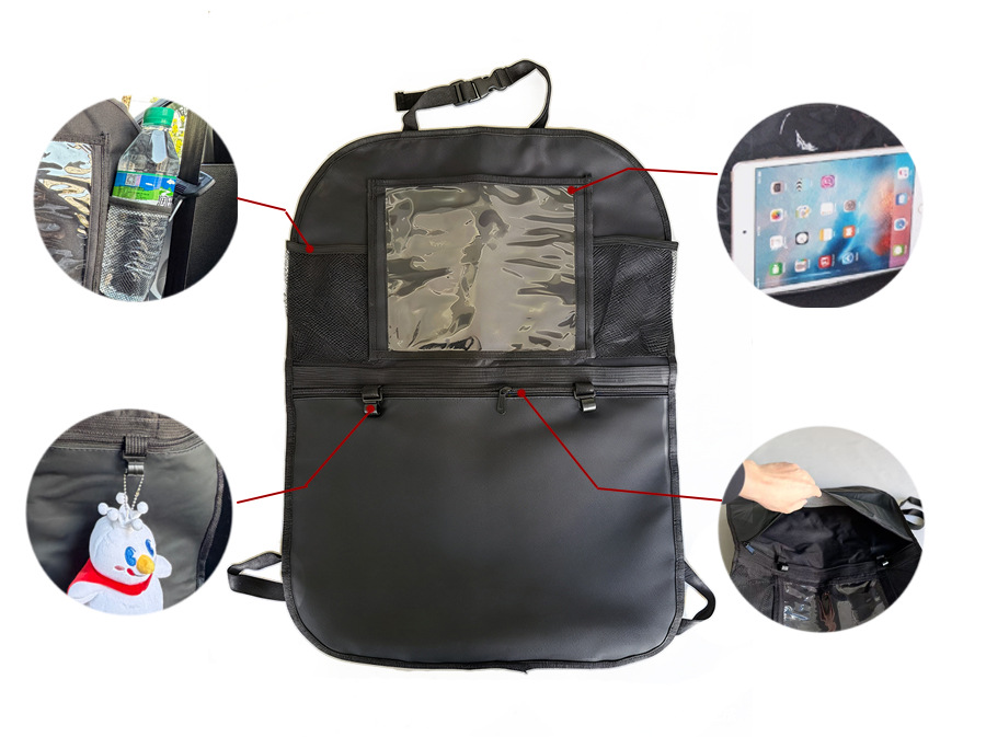 Car Seat Back Anti-Kick Pad Storage Bag Car Seat Back Protector Child Safety Seat Protective Pad Universal