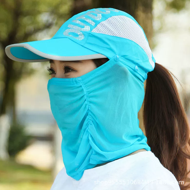 Foldable fashionable summer beach sun hat solar-powered, Korean style, UV protection