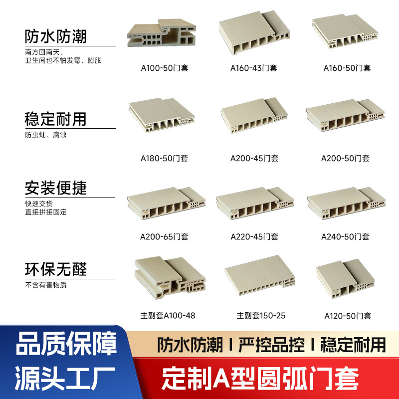 A型圆弧门套线条木塑门套线门边线家装工程室内门框装饰线条定制