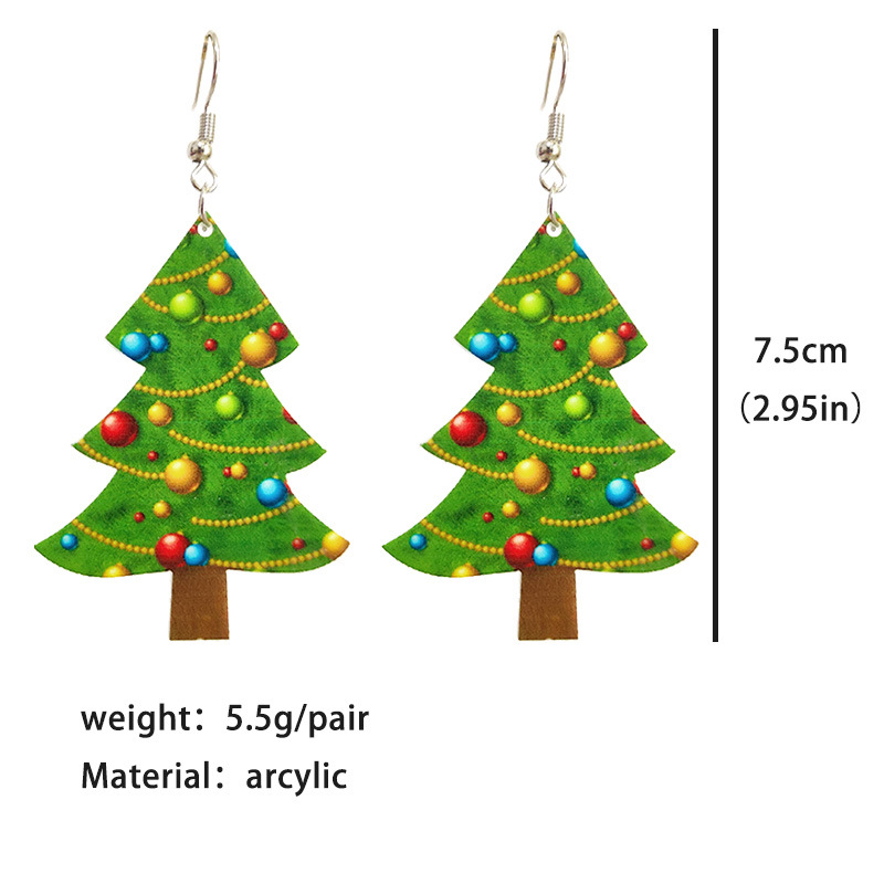 Cute Christmas Tree Gingerbread Arylic Women's Earrings 1 Pair display picture 1