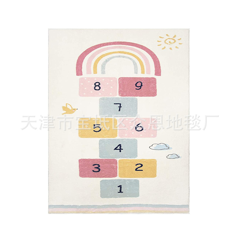 Cross-border Rayuela de dibujos animados al por mayor alfombra de piso de la habitación de los niños Juego alfombra de escalada estera educativa de educación temprana