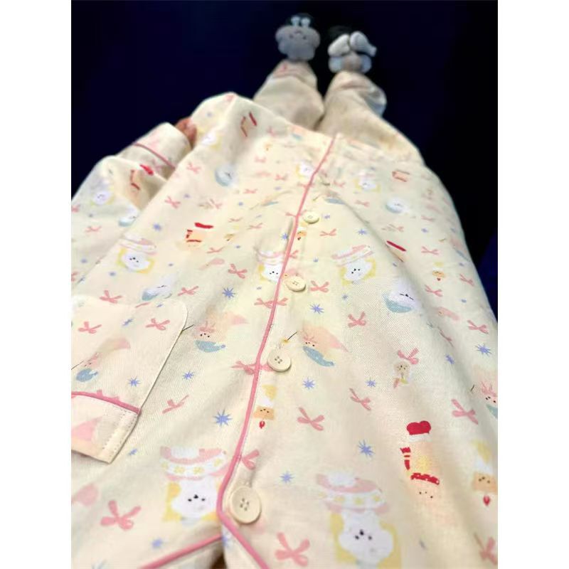 可爱Kitty猫睡衣女春秋季长袖长裤ins风套装学生宿舍家居服可外穿|undefined
