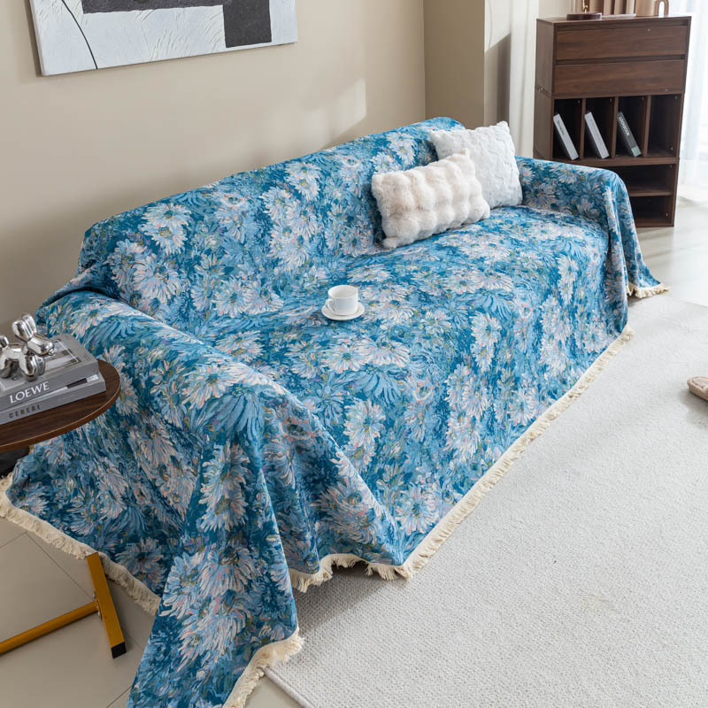 提花涤棉沙发巾四季通用三人座是否轻奢高级感放猫爪耐脏一件代发