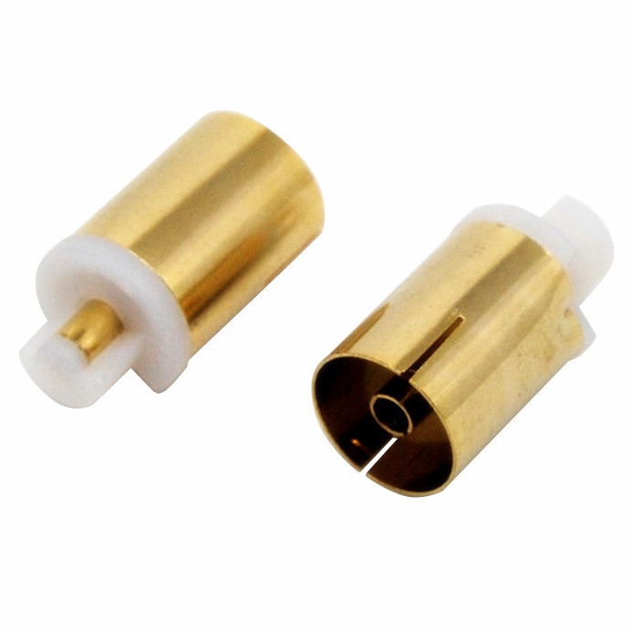 镀金9.5TV母头 一体式TV9.5母头镀金 电视机顶盒音频插头 镀金