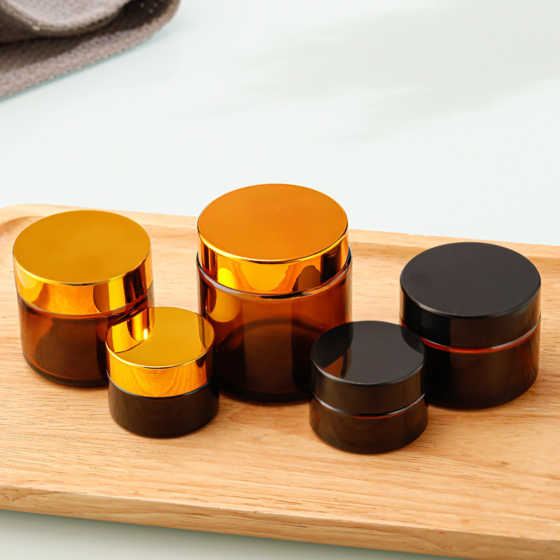 茶色大容量膏霜瓶眼霜小样瓶便携化妆品分装瓶旅行便携面霜瓶批发