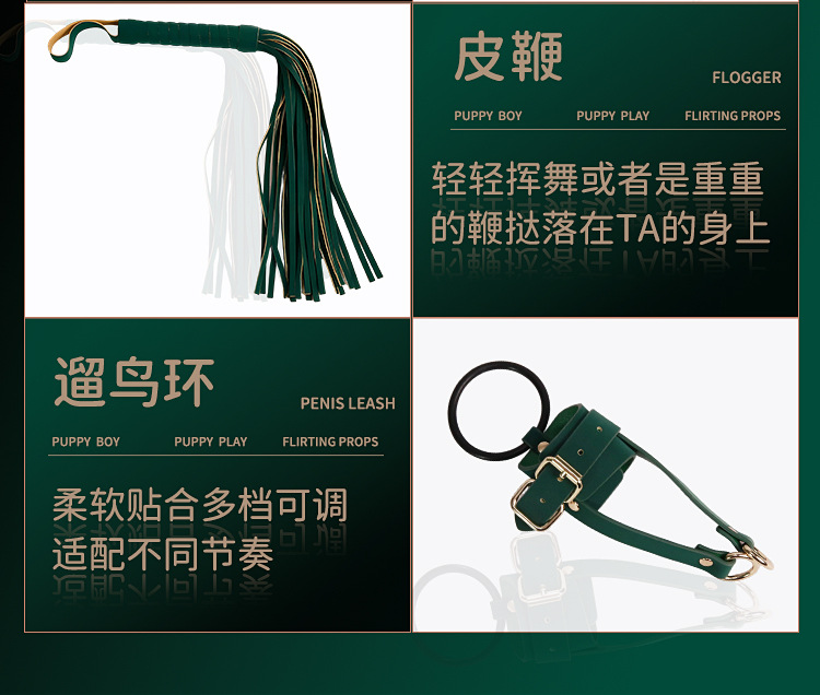 SM Couple Interaction Set with Gag Ball, Handcuffs and Flirtation Props — detail image 26