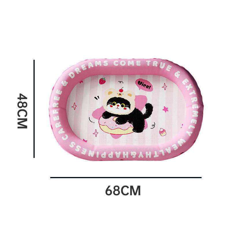Summer Cooling Cat Bed Mat - Non-Slip Cooling Sleeping Pad For Cats And Small Dogs Pet Bedding_voghion.com