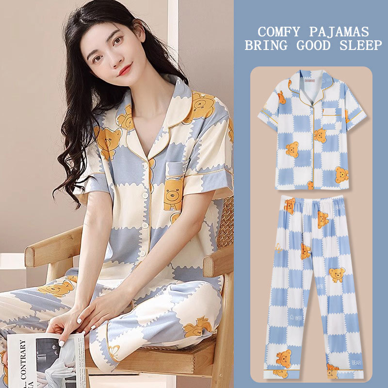 D.M-126 Short-long white blue bears shirt
