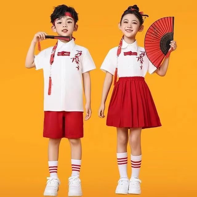 Children's Performance Costumes, New Chinese Style, Primary School Students' Chorus, Sports Meeting, Kindergarten Cheerleading Team, Graduation Performance Costumes Children's Performance Costumes, New Chinese Style, Primary School Students' Chorus, Sports Meeting, Kindergarten Cheerleading Team, Graduation Performance Costumes