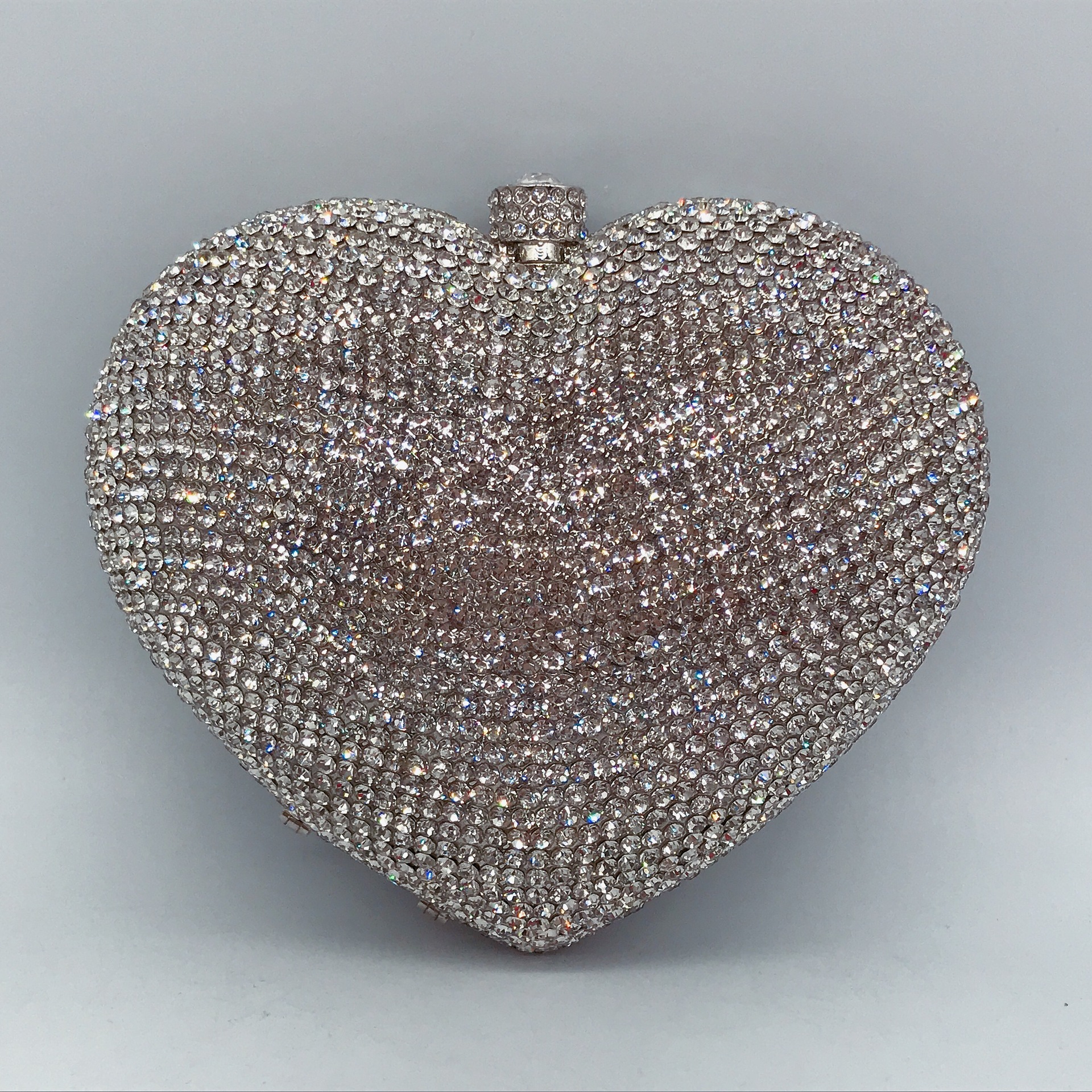 Bolsa de cristal de amor transfronterizo diamante de mano bolsas de mujer de diamantes de lujo lentamente taladro de fiesta vestido de noche bolsas cheongsam