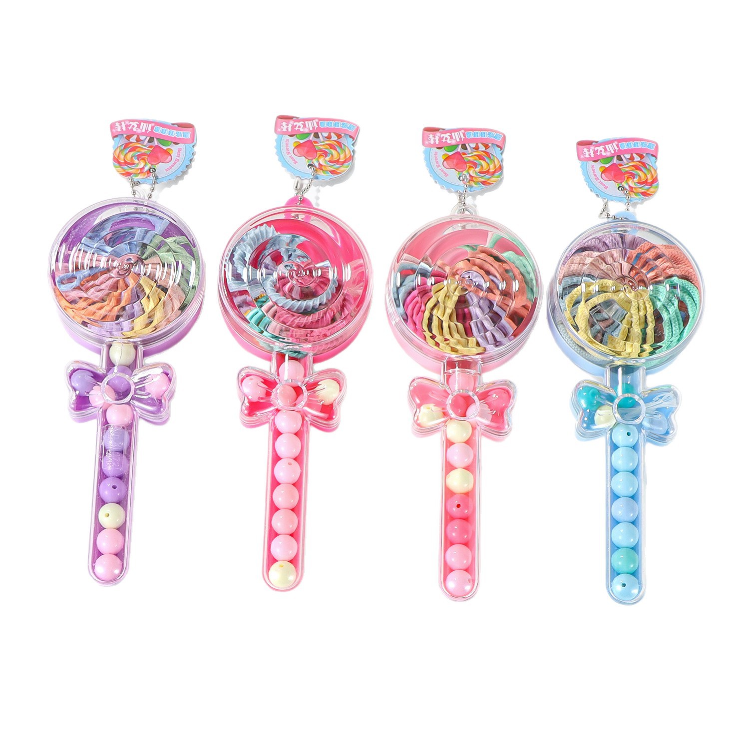 Inventario transfronterizo redondo de hadas palo diy regalo de cuentas hechas a mano para niñas cabello de cabello conjunto de joyas para niños