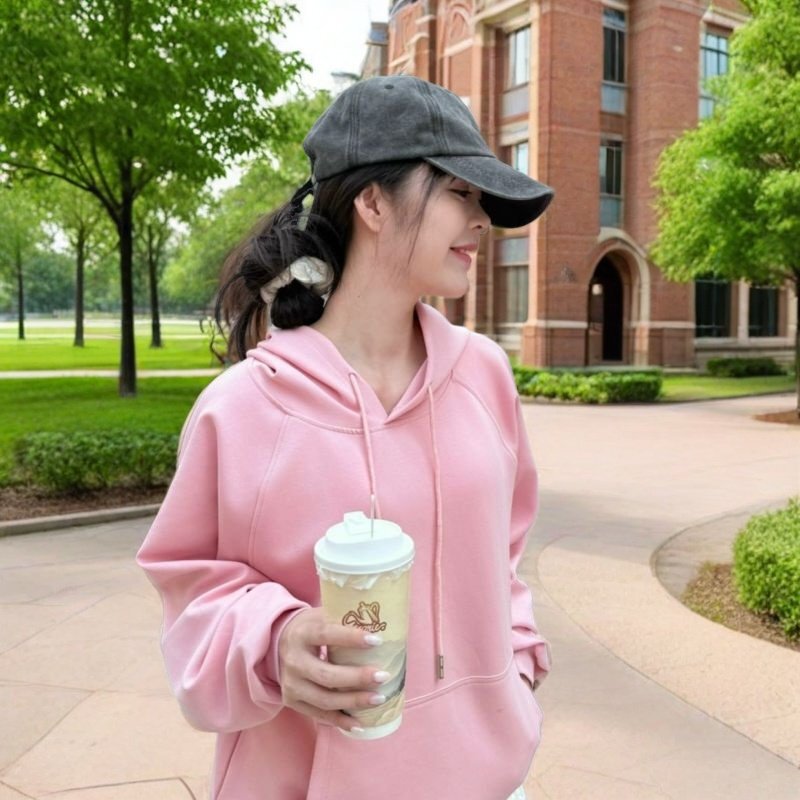 Autumn and Winter New Trendy Perfect Figure High-Quality Fashion Casual Versatile Loose Sexy Sweatshirt Women's Comfortable Long Sleeves