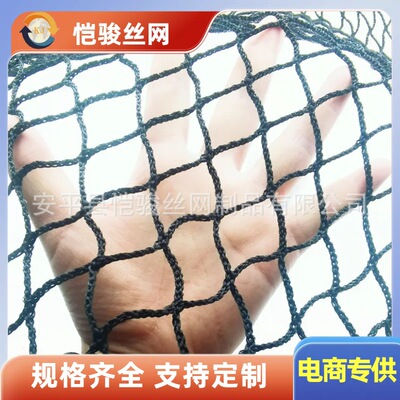 Cross border Electricity supplier black Polyester fiber Knotless nets Golf Tennis court Purse net Fence Nylon rope