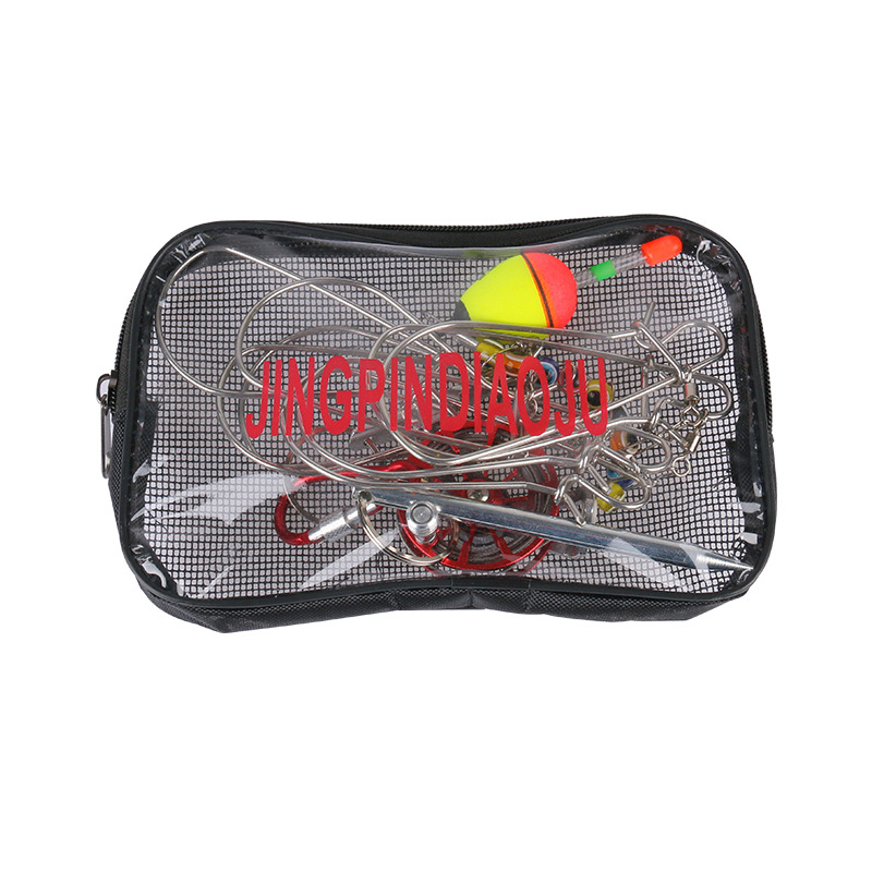 得趣路亚活鱼扣锁鱼器轮式便捷式鱼琐鱼绳挂鱼串不锈钢钓鱼配件