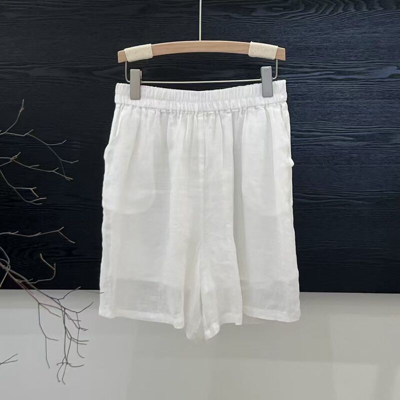 2026 Summer New Women's Shorts, Artistic Style Ramie Pants, Fresh Ramie Hot Pants, Retro Export 2026 Summer New Women's Shorts, Artistic Style Ramie Pants, Fresh Ramie Hot Pants, Retro Export