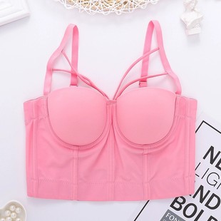 Daily Wearable European and American Plus Size Sling Women's Inner Didi Dance Stage Performance Suit Short Sexy Backless Shaping Top