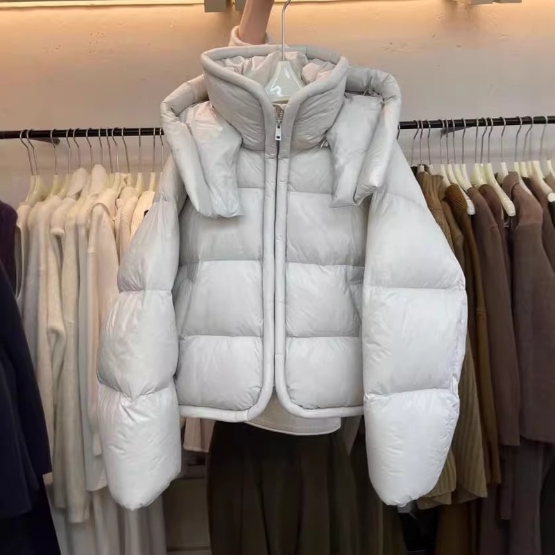 920连帽立领羽绒棉服女秋冬新款短款韩版棉衣加厚休闲设计感外套|undefined