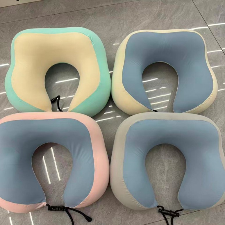 Almohada en forma de U al por mayor transfronteriza de algodón de memoria doble pico desmontable una variedad de almohada de siesta en avión almohada portátil de protección del cuello almohada