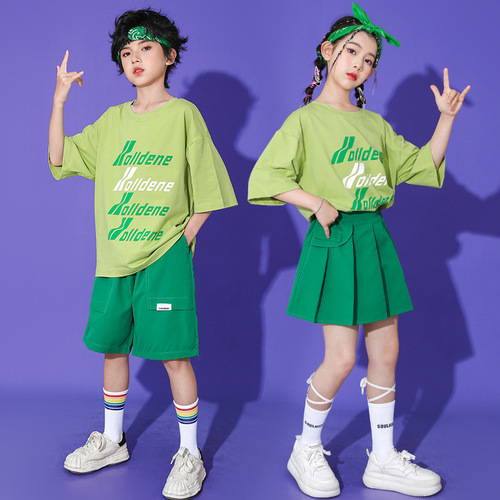 children boys girls hiphop jazz dance costumes cheerleading stage performance school uniforms  kindergarten shows students games opening ceremony clothing 