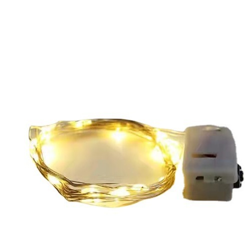 Cadena de luz LED luz luminosa Garland gato oído luz cadena diadema línea pequeña caja cuadrada batería caja linterna pastel luz decorativa