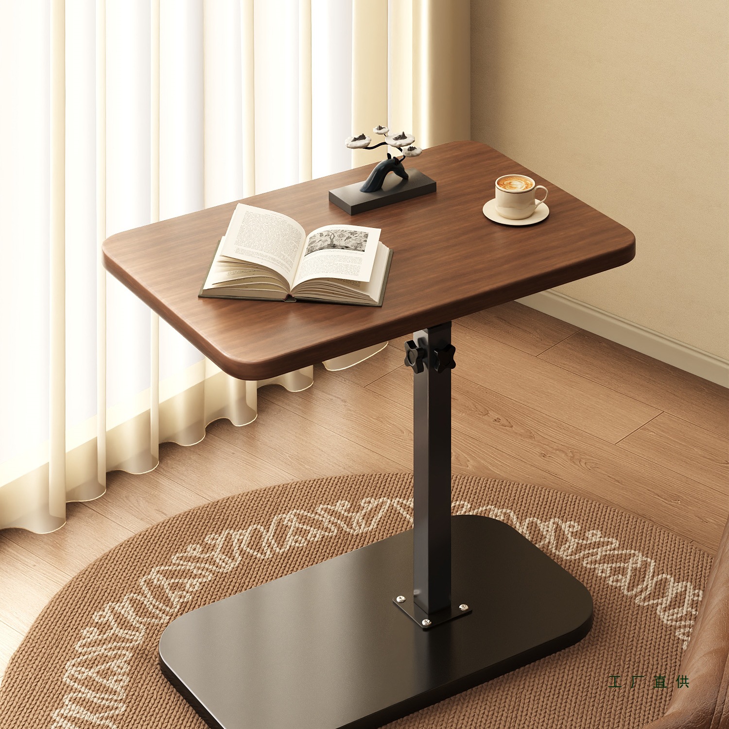 Adjustable Sofa Side Table, Living Room Side Table, Coffee Table, Small Table, Tea Table, Movable Bedside Table, Bedroom Bedside Storage Rack