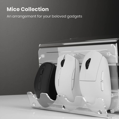 New Transparent 3-layer Acrylic Keyboard Stand Transparent Desktop Tray Increased Tilt Computer Keyboard Tray Bracket