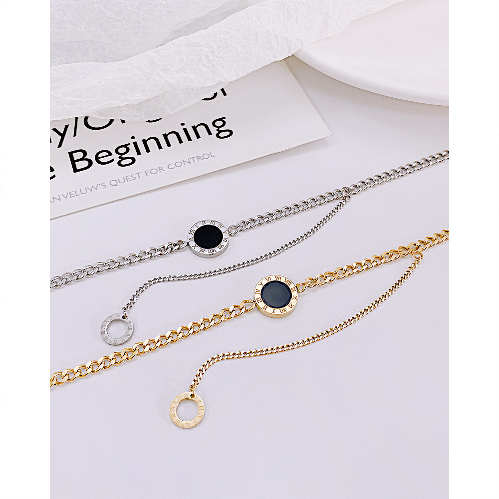 Fashion Geometric Stainless Steel Necklace Tassel Plating Chain Stainless Steel Necklaces_colorza_1