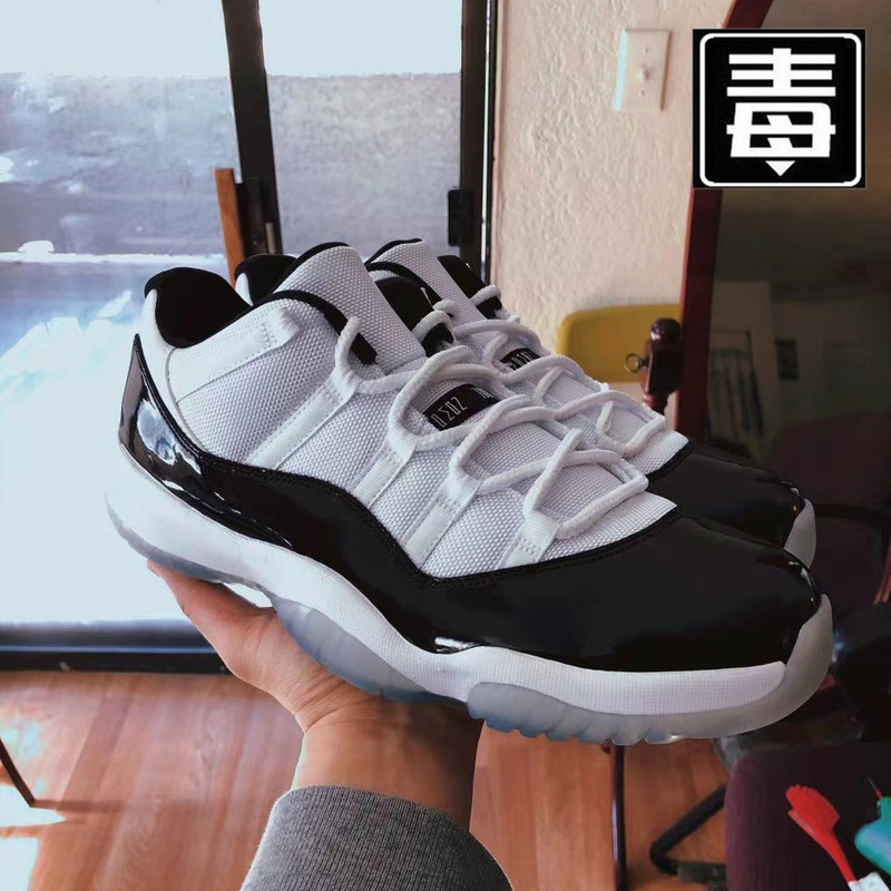 Retro Basketball Shoes Joe 11 High-top Men's Shoes AJ11 Big Devil Low-top Women's Shoes Lavender Anti-official Gymnissy