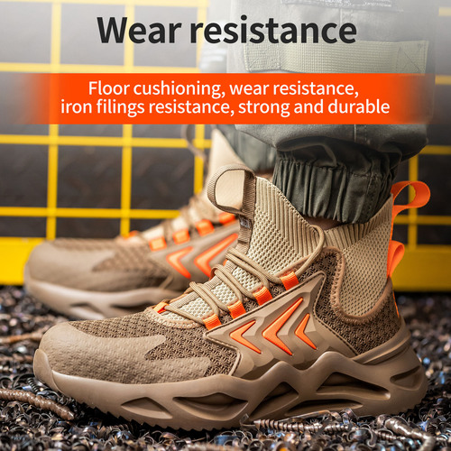 Work safety shoes for men, anti-puncture and anti-strike steel toe, lightweight protective shoes for men, workwear shoes