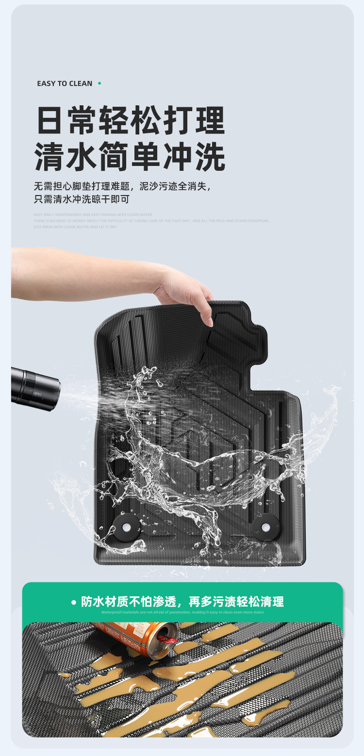 Car Floor Mats TPE for Leapmotor C10 24-26