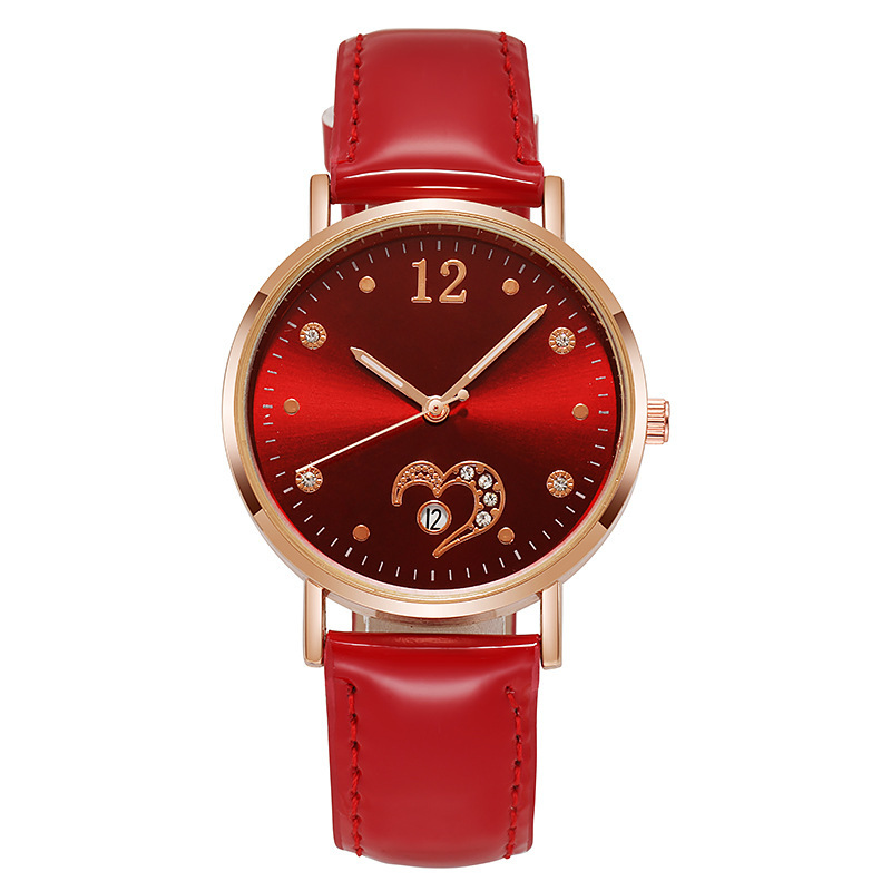 Glow Fashion Night Love Coloré Anglais Femmes Diamant Incrusté Calendrier Réseau Rouge Ventes Montre_voghion.com