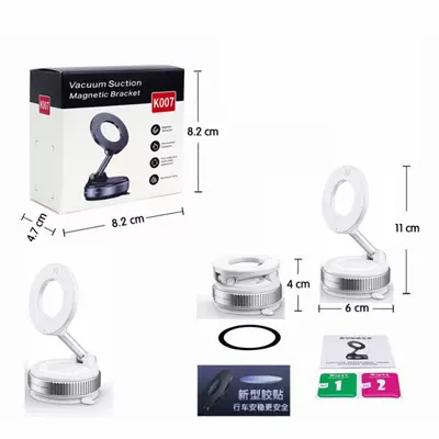 Car phone holder, Phone Holder, New Cross-Border Model - nano-suction-cup-white-alloy-model-strong-magnetic