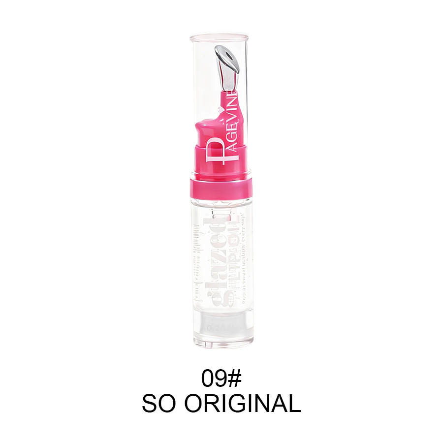 Cross-border PAGE VINE ALUMINIUM ICE TOLOR LABIAL Gloss de alto brillo e hidratación profunda y suave